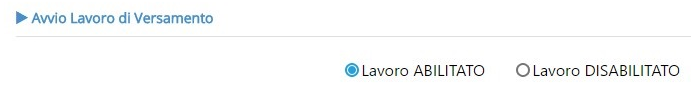 1. Abilita/disabilità il lavoro di versamento