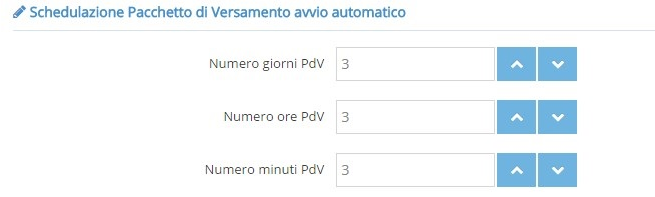7. Schedulazione Pacchetto di Versamento