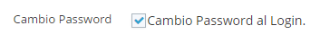 13. Forza cambio password al primo login