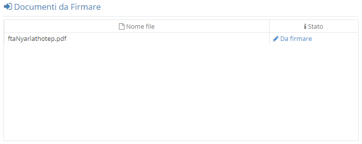 1. Lista documenti da firmare