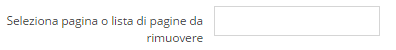 2. Seleziona pagina/e da rimuovere