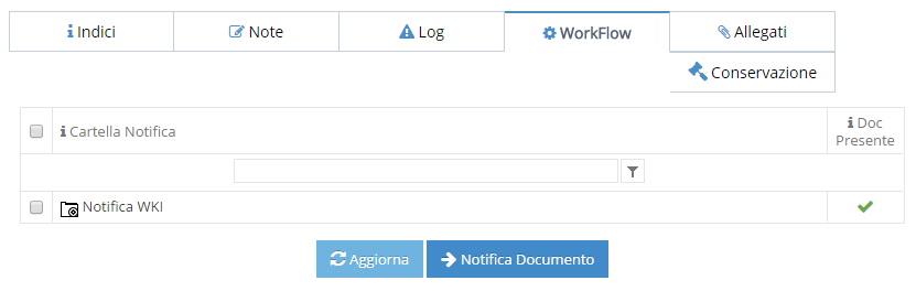 1. Pannello Workflow Notifiche